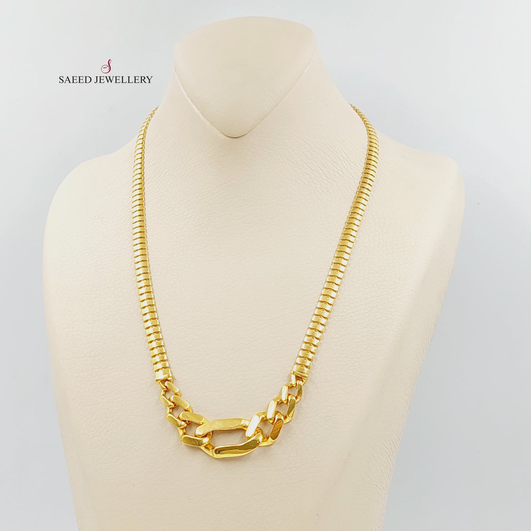 21K Gold Deluxe Cuban Links Necklace by Saeed Jewelry - Image 2