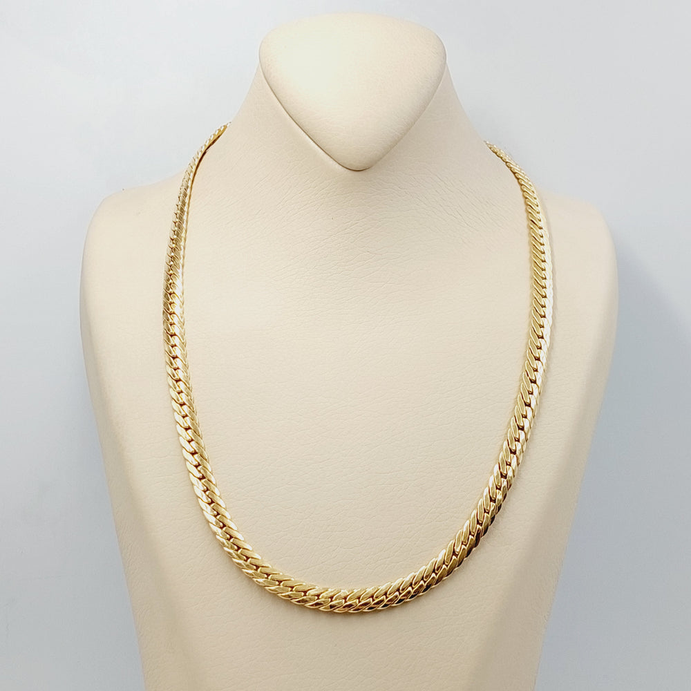 18K Gold 7mm Snake Necklace by Saeed Jewelry - Image 2