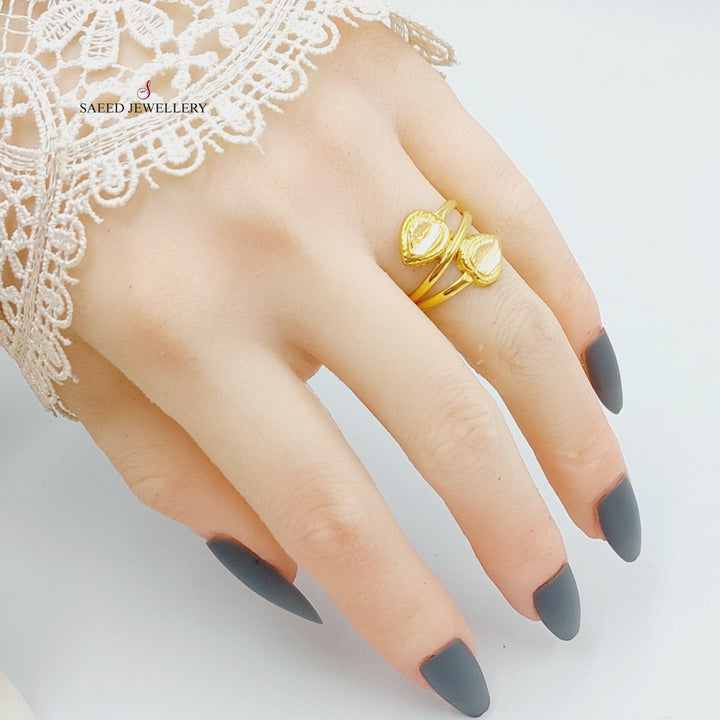 21K Gold Heart Ring by Saeed Jewelry - Image 10