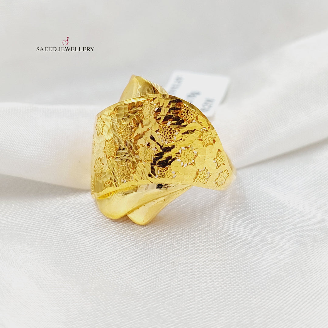 21K Gold Belt Ring by Saeed Jewelry - Image 3