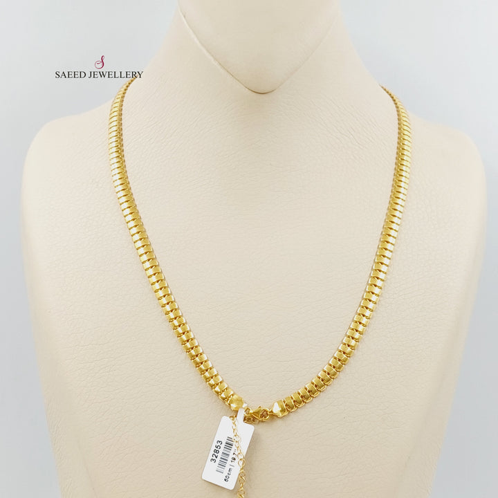 21K Gold Deluxe Cuban Links Necklace by Saeed Jewelry - Image 5