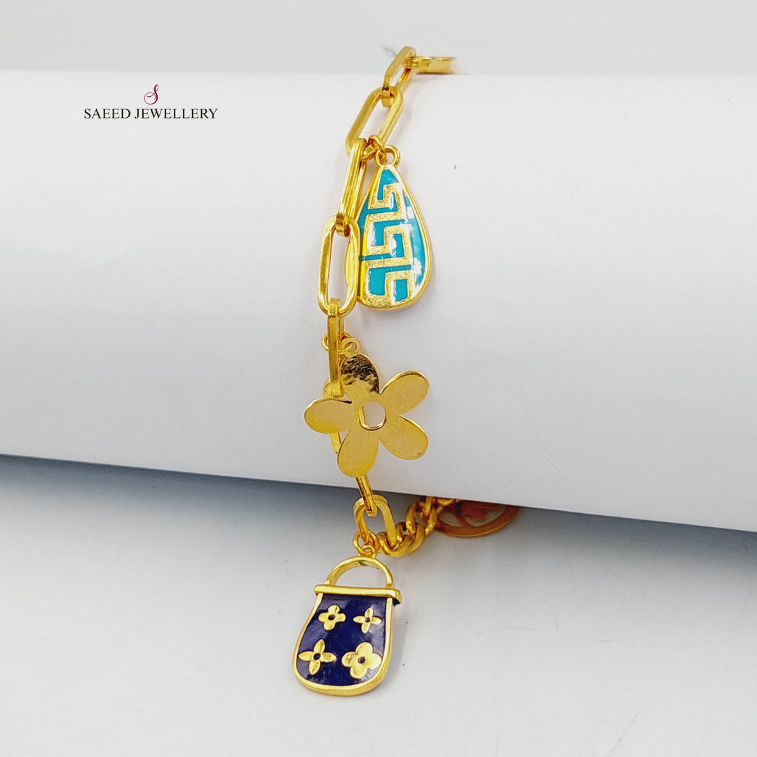 21K Gold Enameled Dandash Bracelet by Saeed Jewelry - Image 3