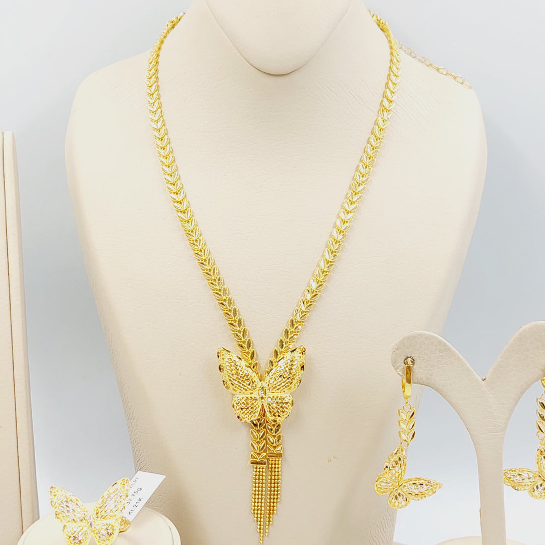 21K Gold Deluxe Butterfly Set by Saeed Jewelry - Image 4