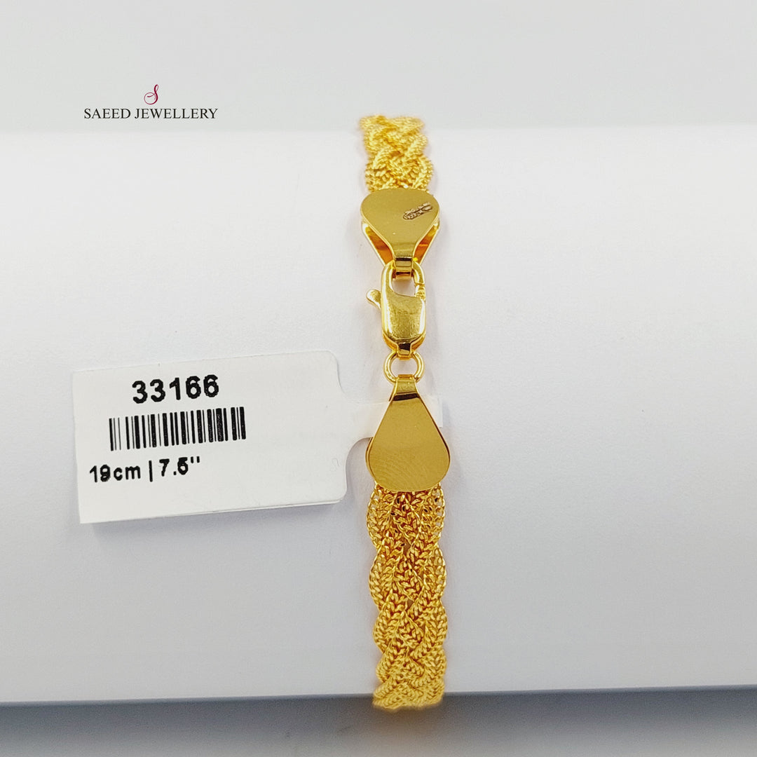 21K Gold Fancy Bracelet by Saeed Jewelry - Image 3