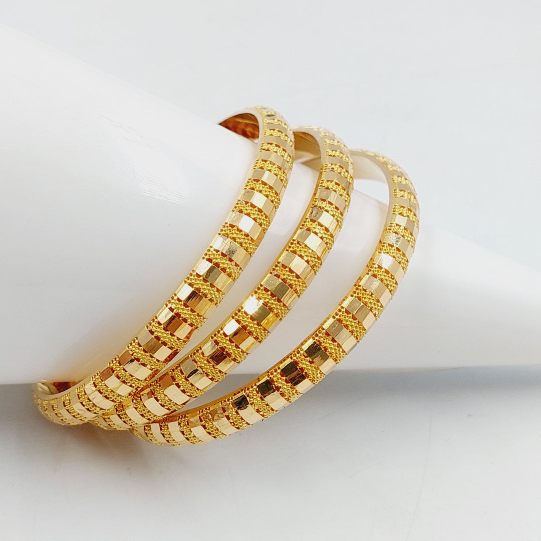 21K Gold Bahraini Bangle by Saeed Jewelry - Image 4