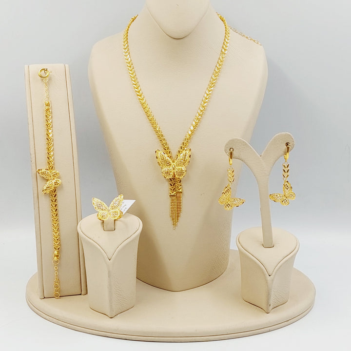 21K Gold Deluxe Butterfly Set by Saeed Jewelry - Image 1