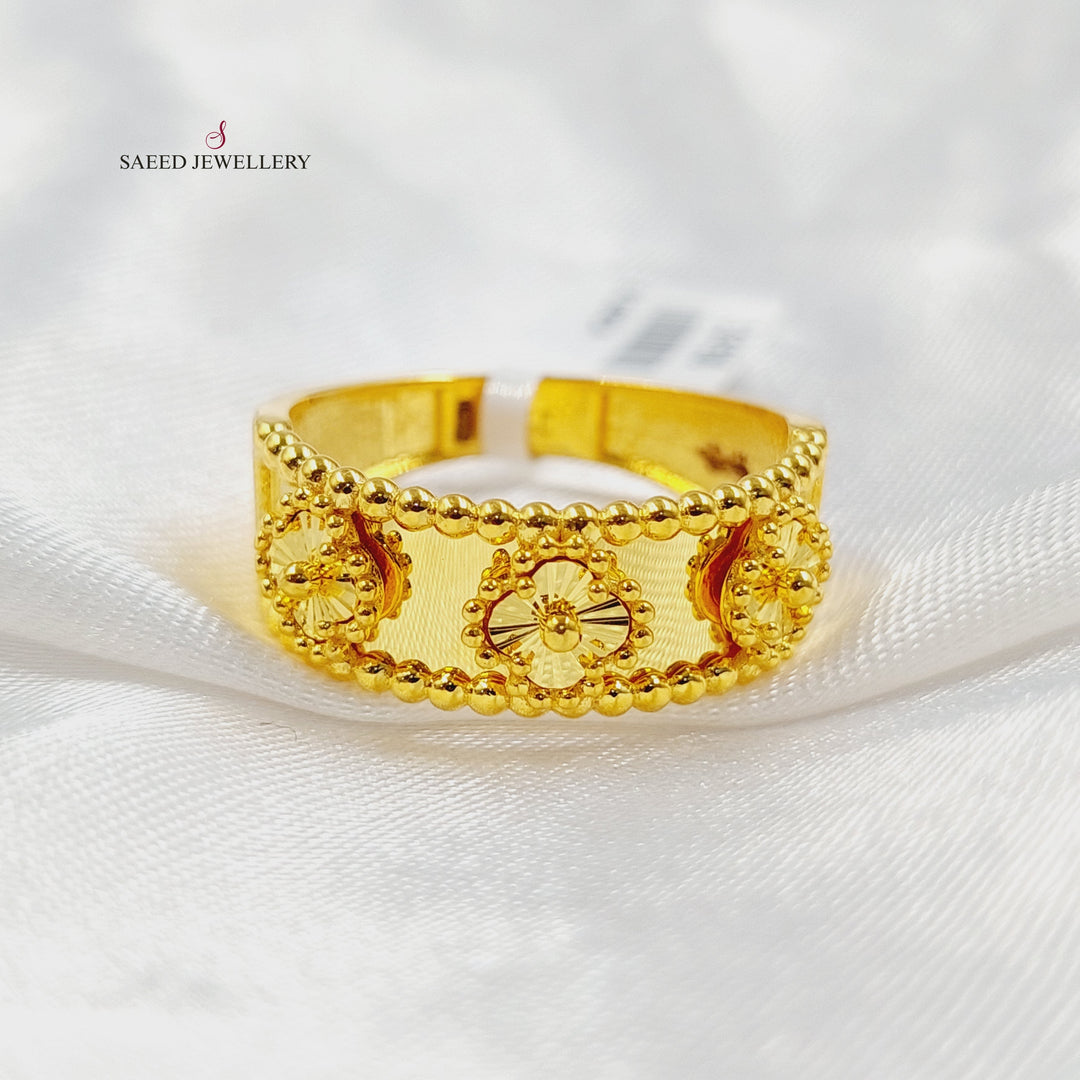 21K Gold Clover Ring by Saeed Jewelry - Image 2