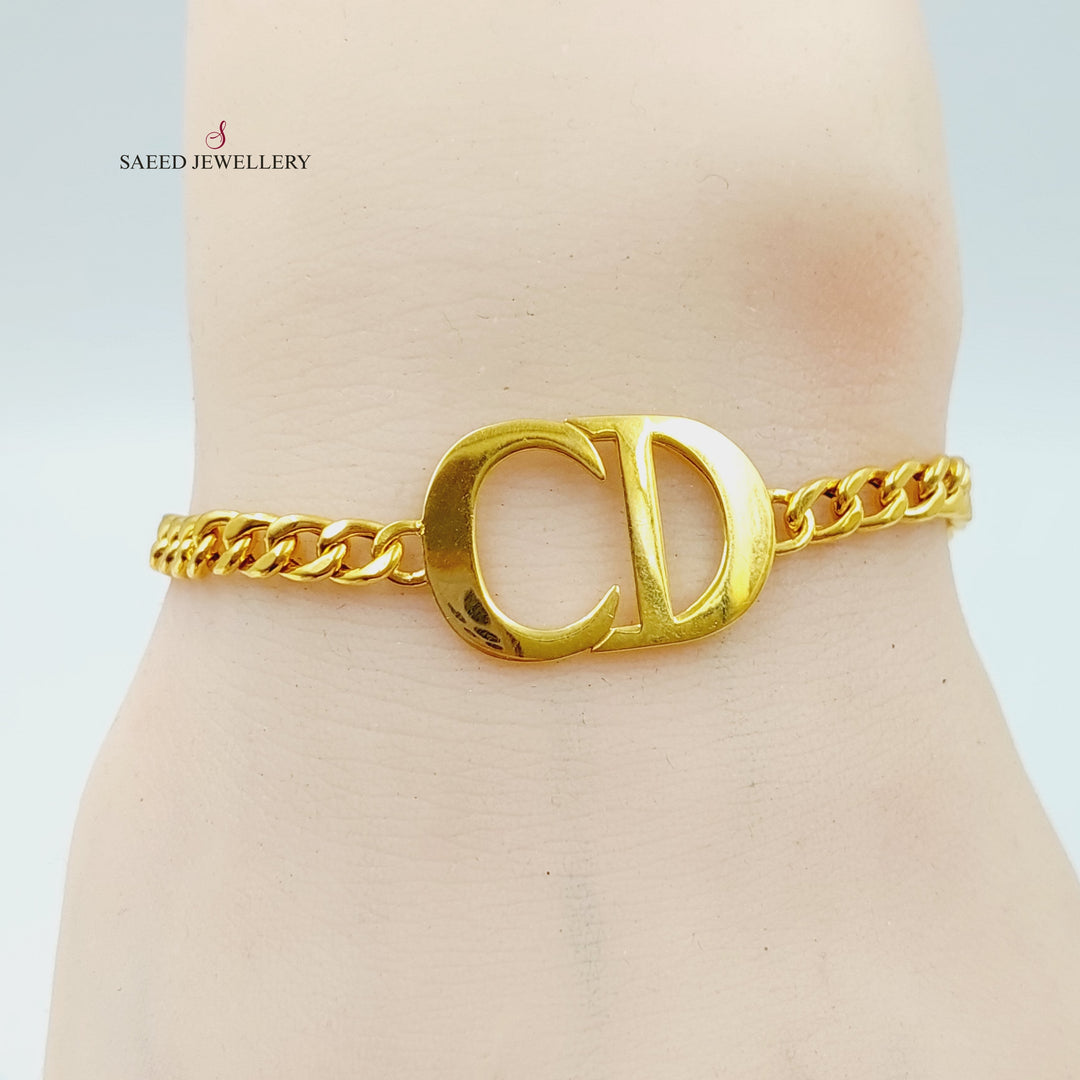 21K Gold Letters Bracelet by Saeed Jewelry - Image 13