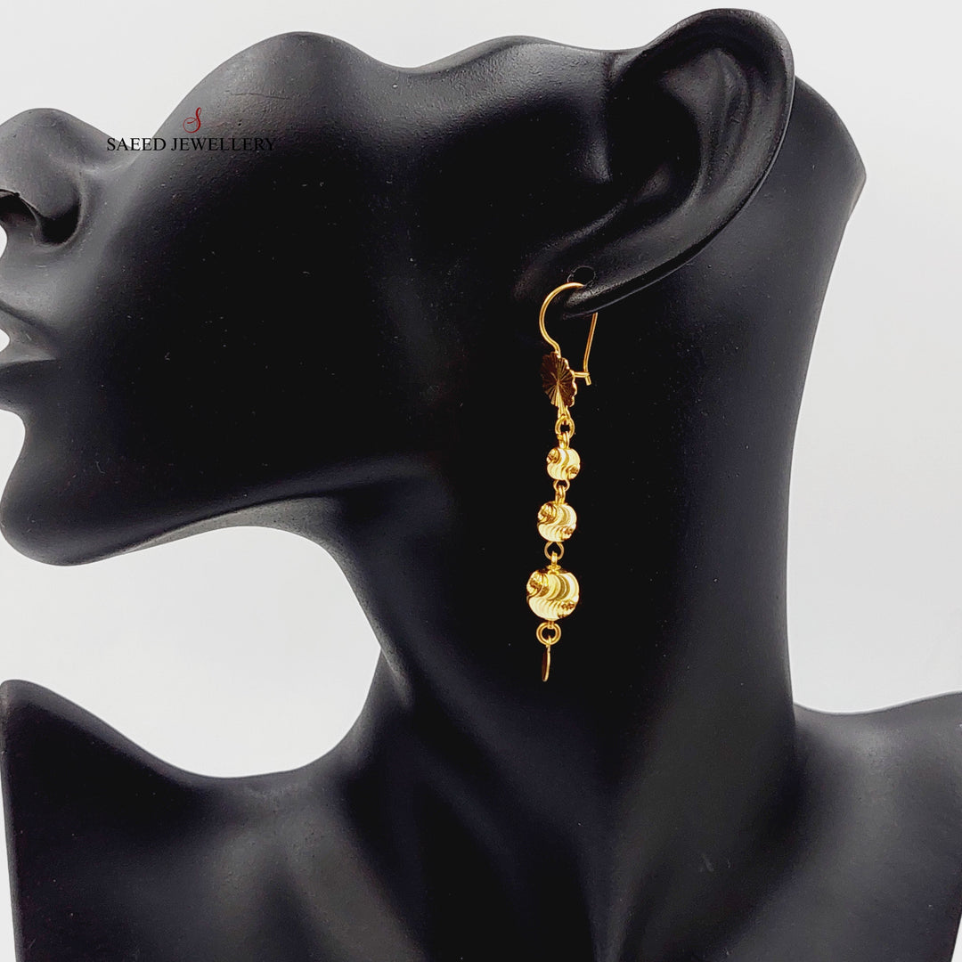 21K Gold Deluxe Balls Earrings by Saeed Jewelry - Image 3