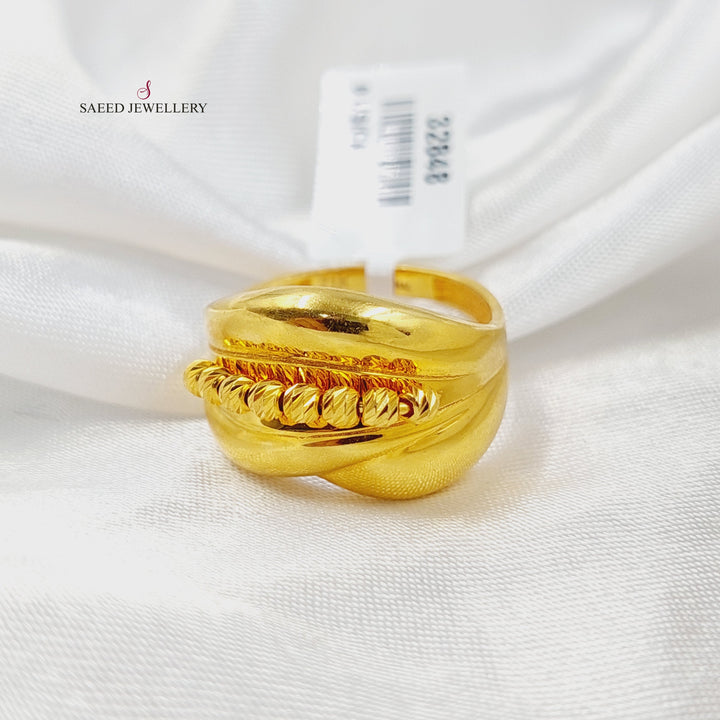 21K Gold Deluxe Balls Ring by Saeed Jewelry - Image 3