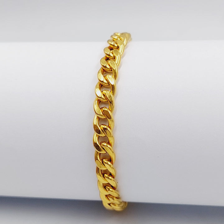 21K Gold Enameled & Zircon Studded Cuban Links Bracelet by Saeed Jewelry - Image 32