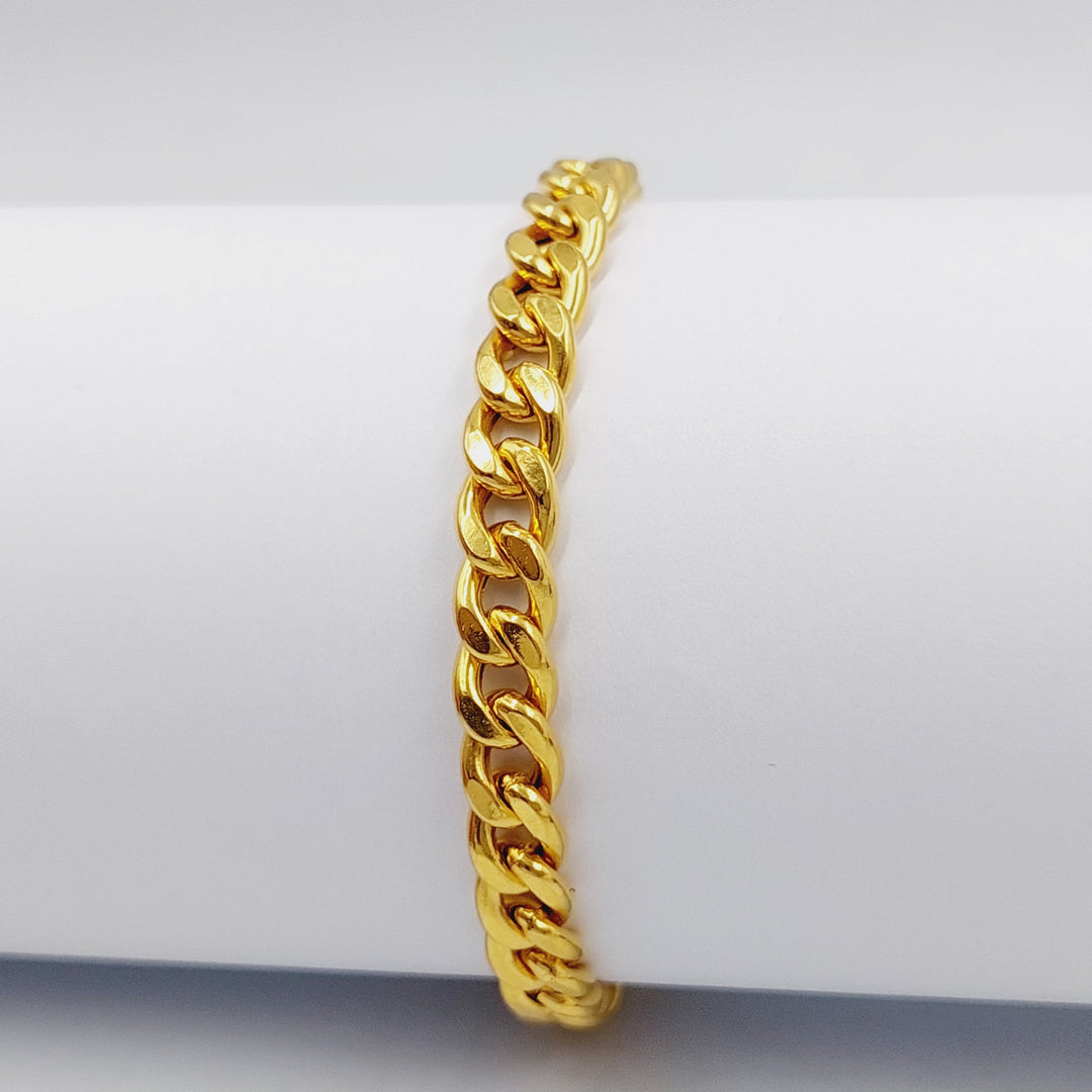 21K Gold Enameled & Zircon Studded Cuban Links Bracelet by Saeed Jewelry - Image 30