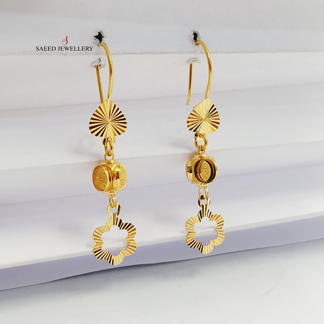 21K Gold Deluxe Balls Earrings by Saeed Jewelry - Image 1