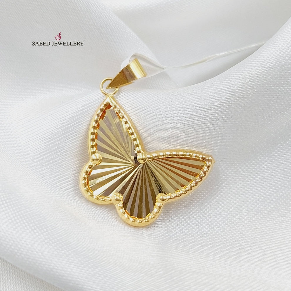 18K Gold Butterfly Pendant by Saeed Jewelry - Image 9