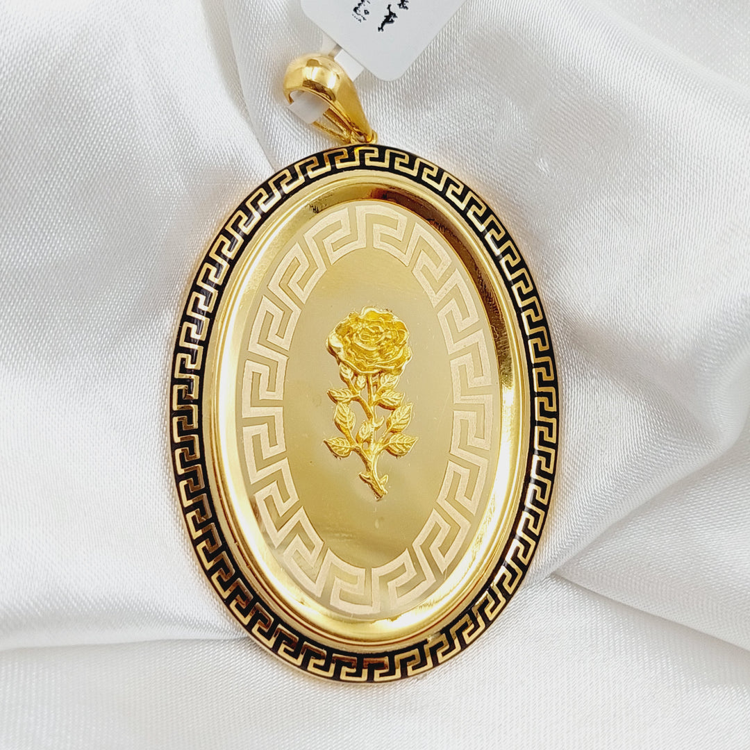 21K Gold Ounce Enamel Model Pendant by Saeed Jewelry - Image 7