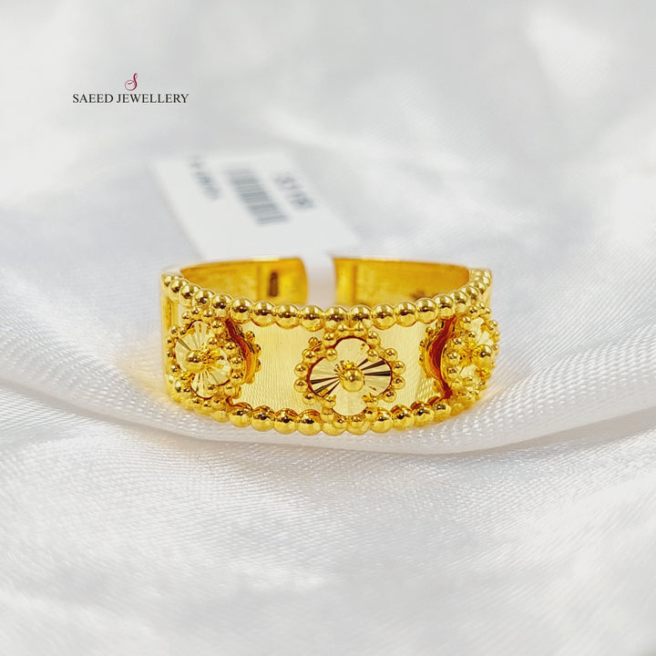 21K Gold Clover Ring by Saeed Jewelry - Image 1