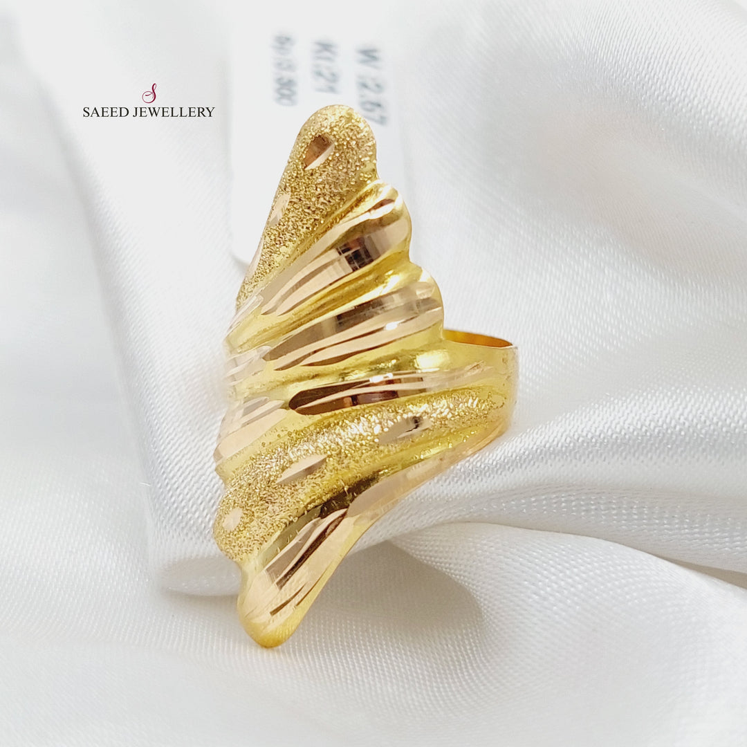 21K Gold Antique Ring by Saeed Jewelry - Image 3