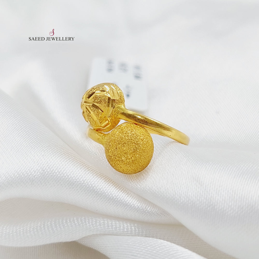 21K Gold Antique Ring by Saeed Jewelry - Image 2