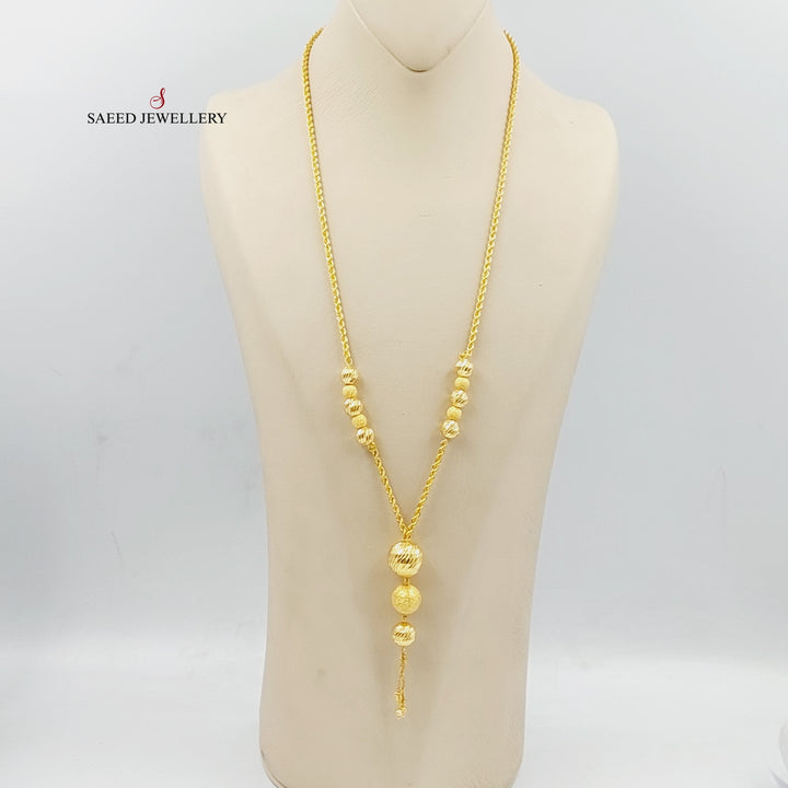 21K Gold Balls Balls Necklace by Saeed Jewelry - Image 1