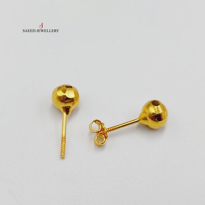 18K Gold Balls Earrings by Saeed Jewelry - Image 5