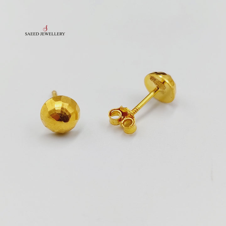 18K Gold Balls Earrings by Saeed Jewelry - Image 5