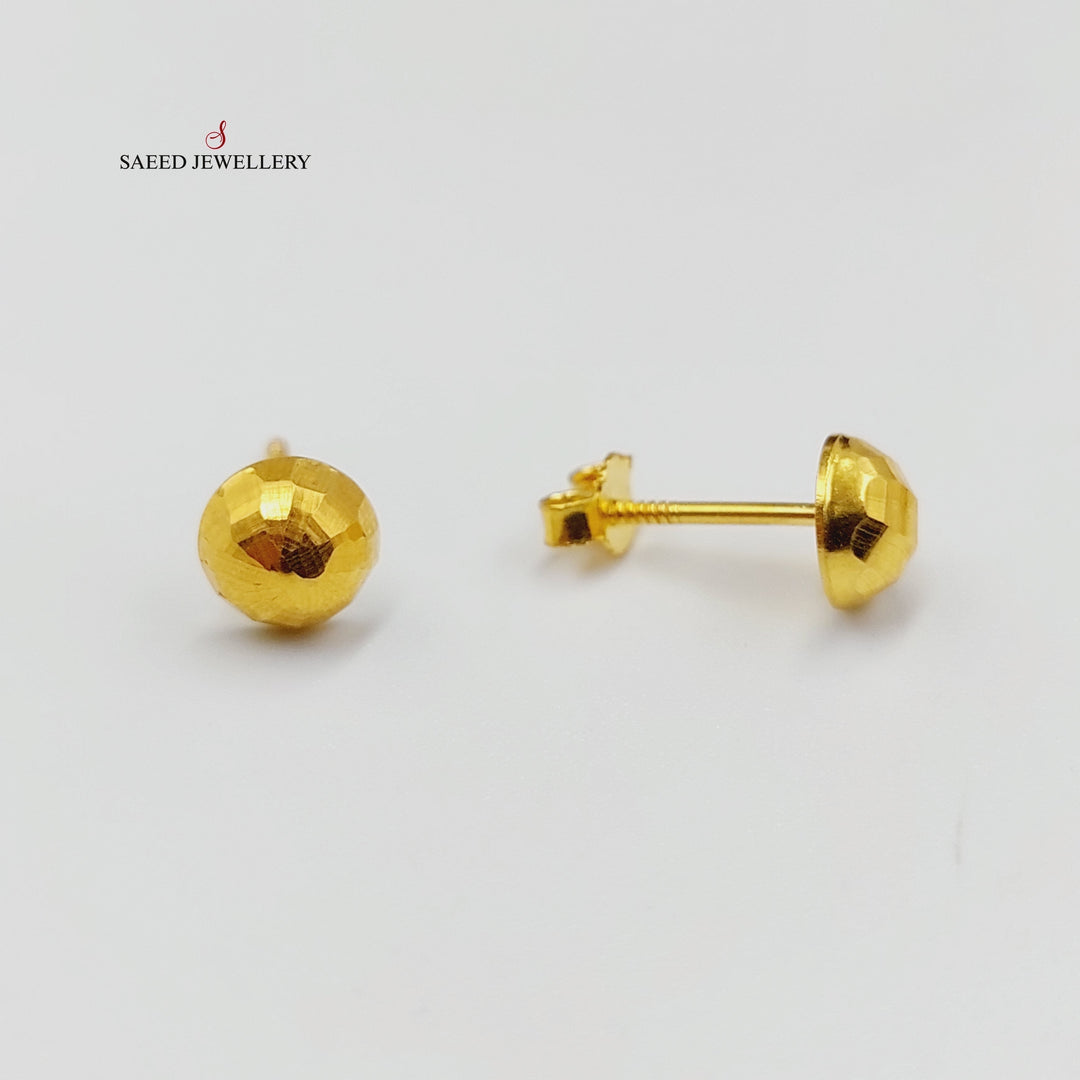 18K Gold Balls Earrings by Saeed Jewelry - Image 1