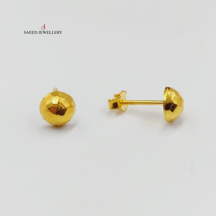 18K Gold Balls Earrings by Saeed Jewelry - Image 6