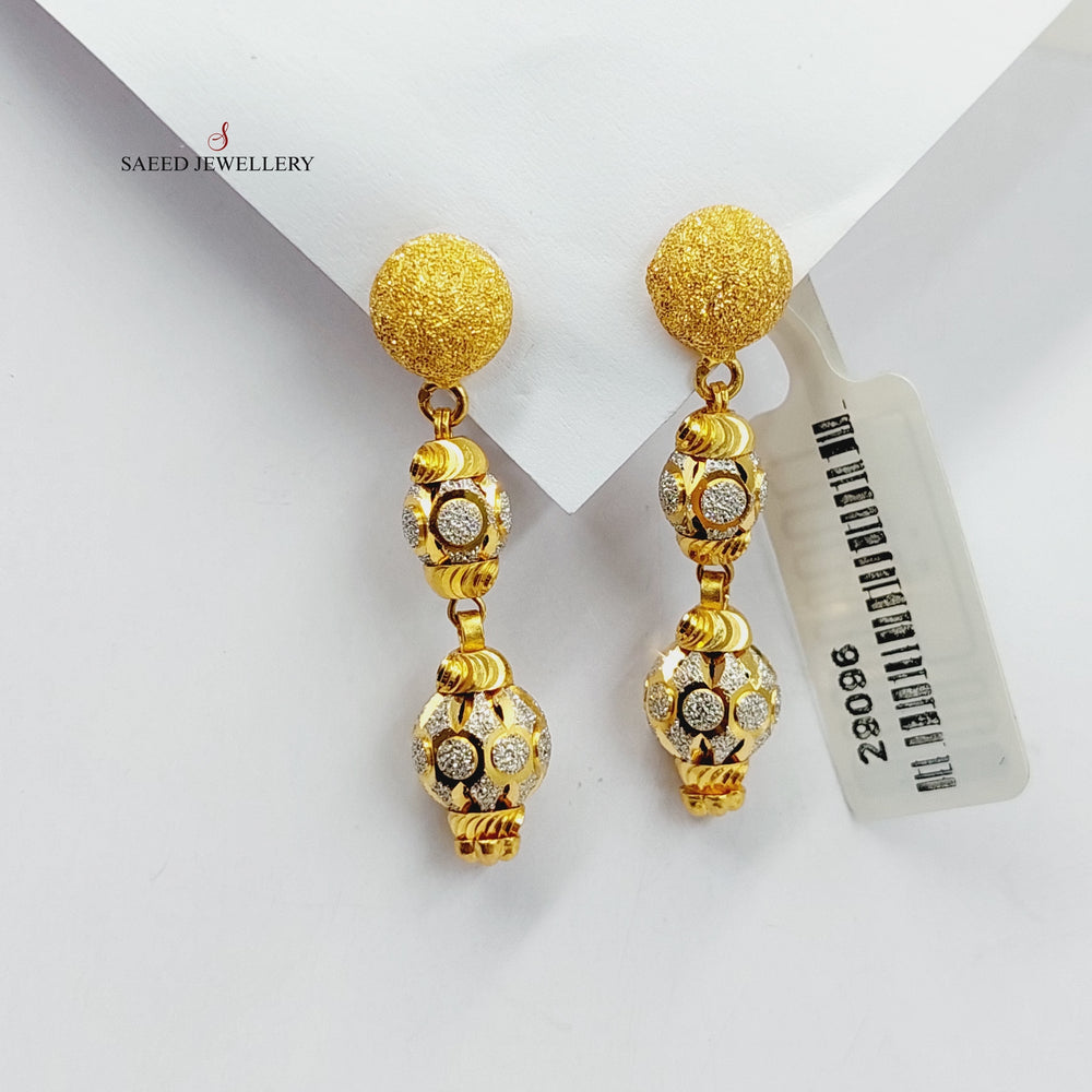 21K Gold Balls Earrings by Saeed Jewelry - Image 2