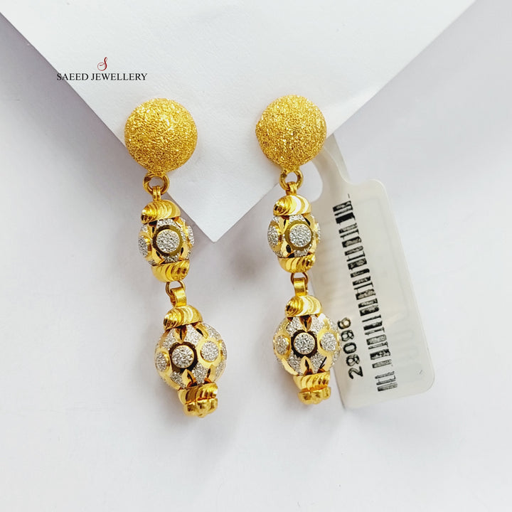 21K Gold Balls Earrings by Saeed Jewelry - Image 3