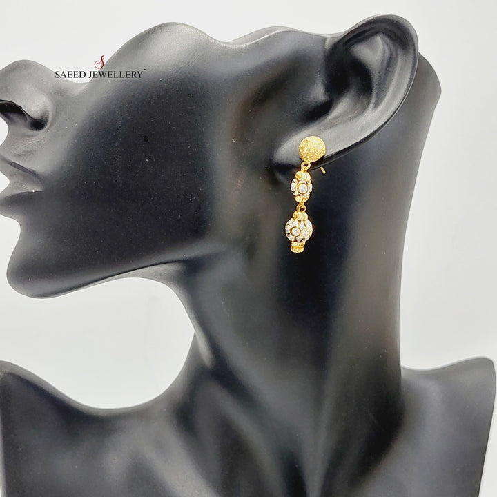 21K Gold Balls Earrings by Saeed Jewelry - Image 4