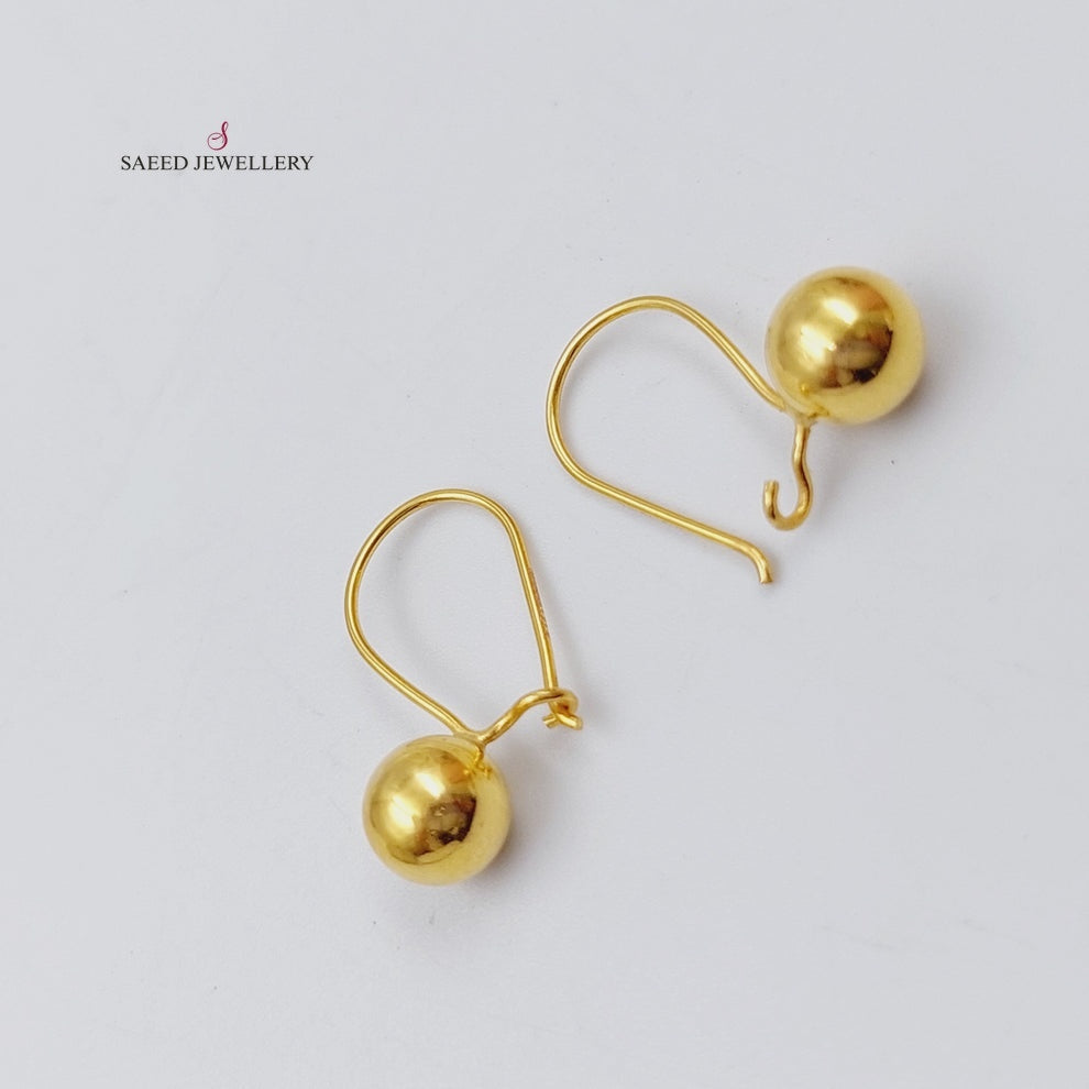 21K Gold Balls Earrings by Saeed Jewelry - Image 1