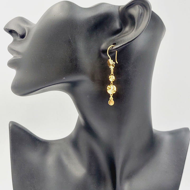 21K Gold Balls Earrings by Saeed Jewelry - Image 2