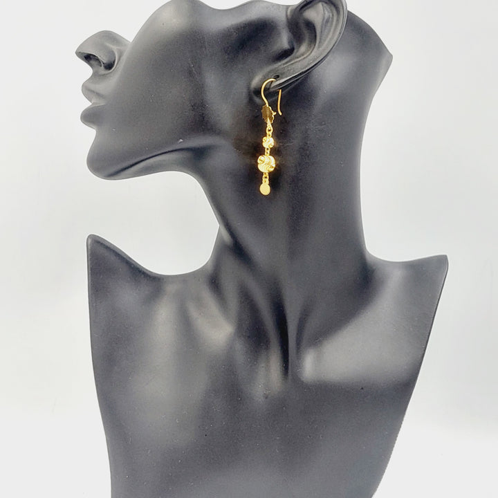 21K Gold Balls Earrings by Saeed Jewelry - Image 3