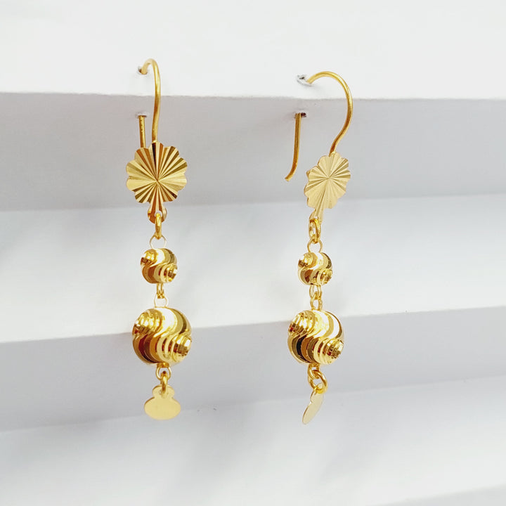 21K Gold Balls Earrings by Saeed Jewelry - Image 5