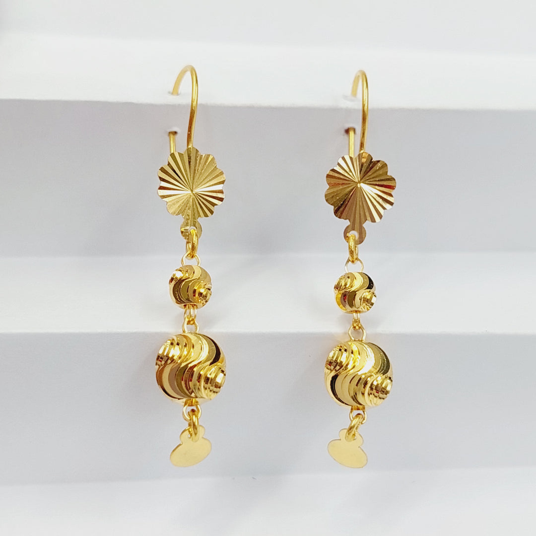 21K Gold Balls Earrings by Saeed Jewelry - Image 1