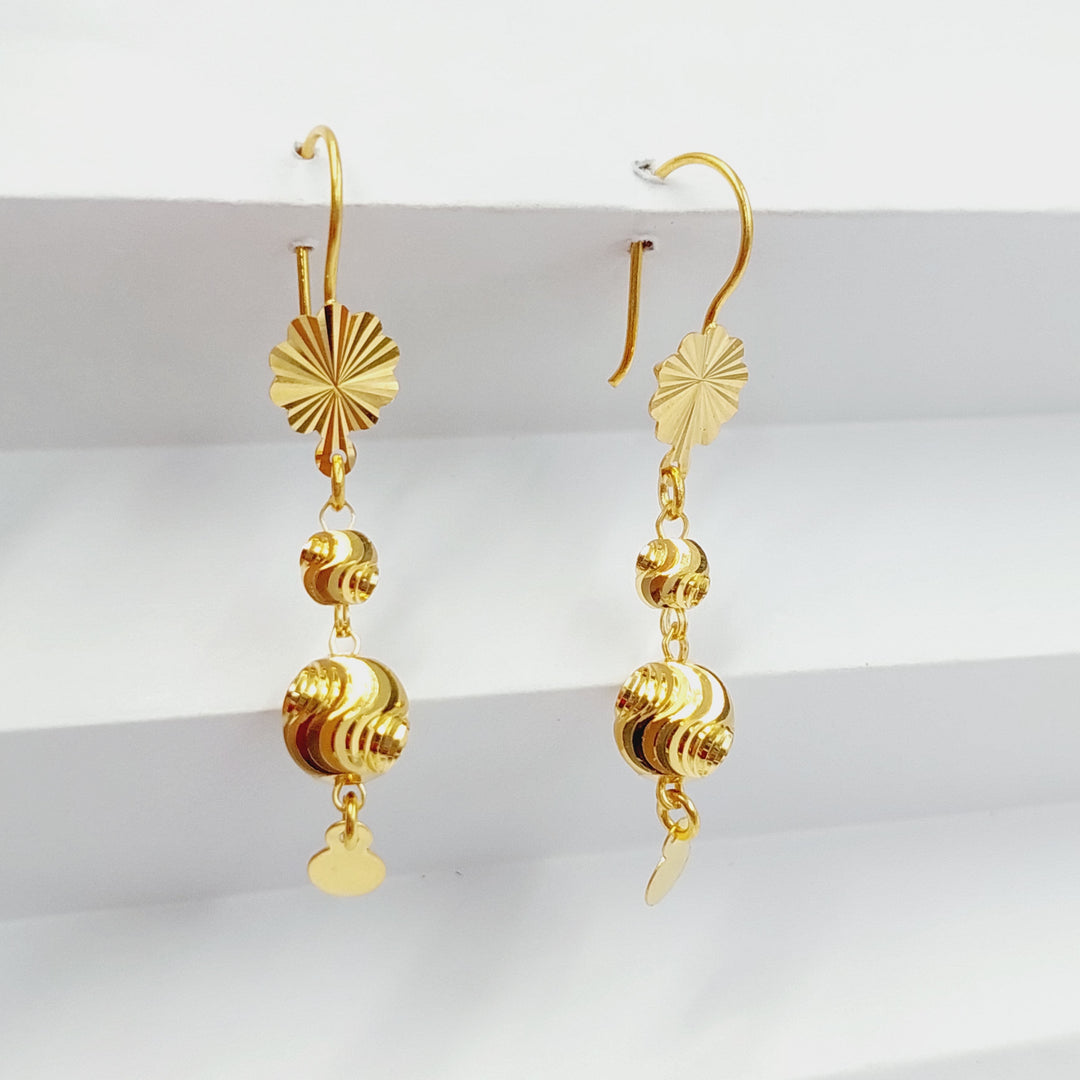 21K Gold Balls Earrings by Saeed Jewelry - Image 4