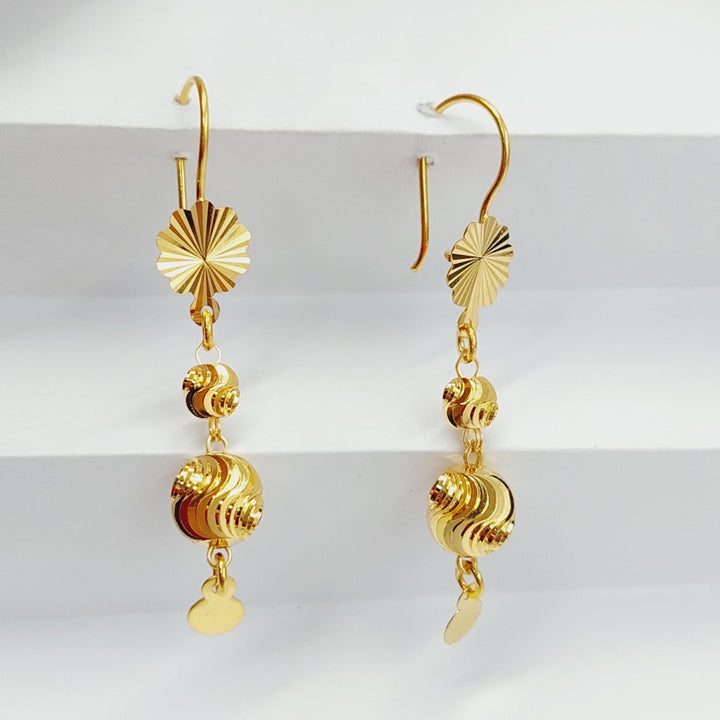 21K Gold Balls Earrings by Saeed Jewelry - Image 1