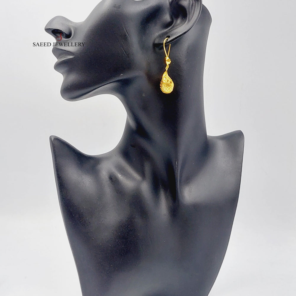 21K Gold Balls Earrings by Saeed Jewelry - Image 2