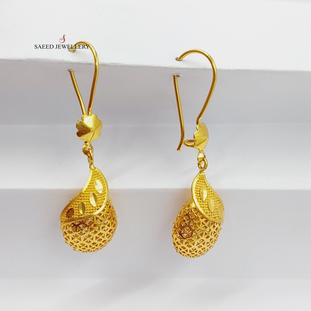 21K Gold Balls Earrings by Saeed Jewelry - Image 4