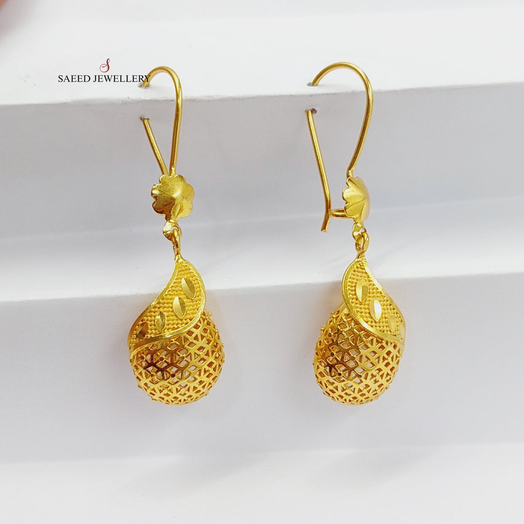 21K Gold Balls Earrings by Saeed Jewelry - Image 1