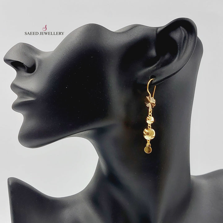 21K Gold Balls Earrings by Saeed Jewelry - Image 2