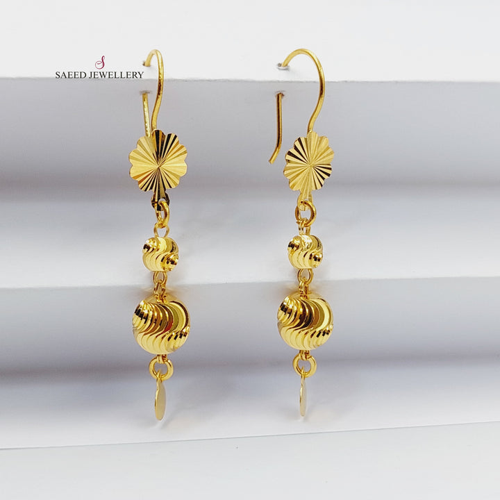 21K Gold Balls Earrings by Saeed Jewelry - Image 3