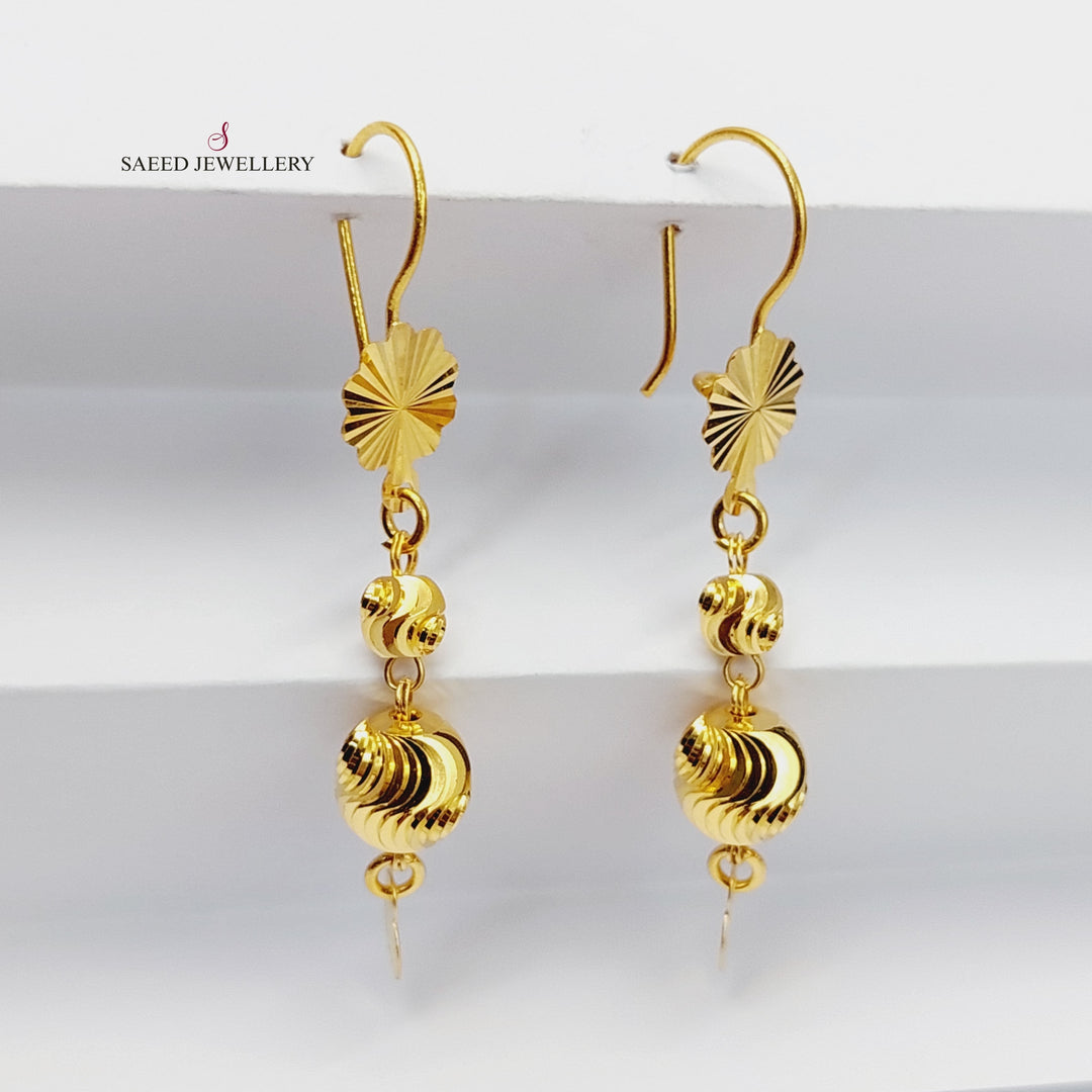 21K Gold Balls Earrings by Saeed Jewelry - Image 5