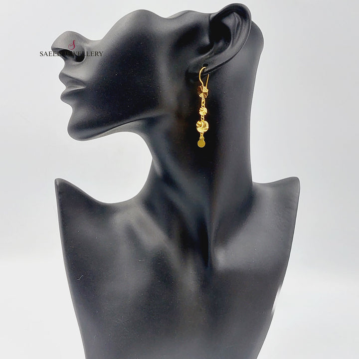 21K Gold Balls Earrings by Saeed Jewelry - Image 6