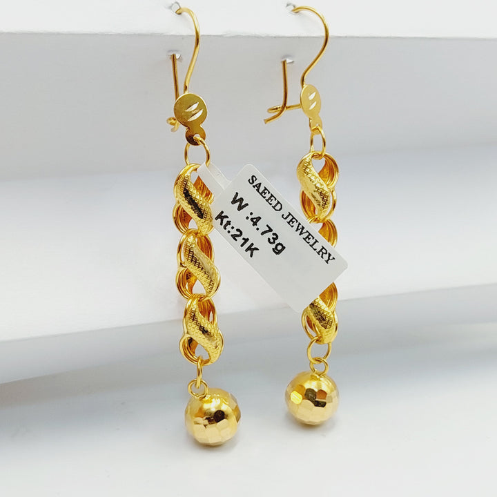 21K Gold Balls Earrings by Saeed Jewelry - Image 1