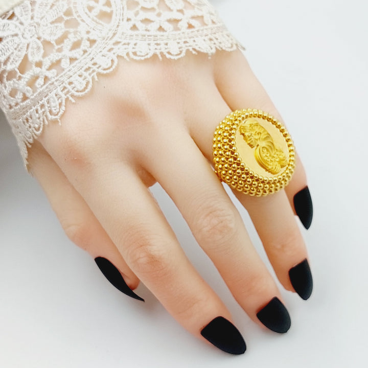 21K Gold Balls Ounce Ring by Saeed Jewelry - Image 5