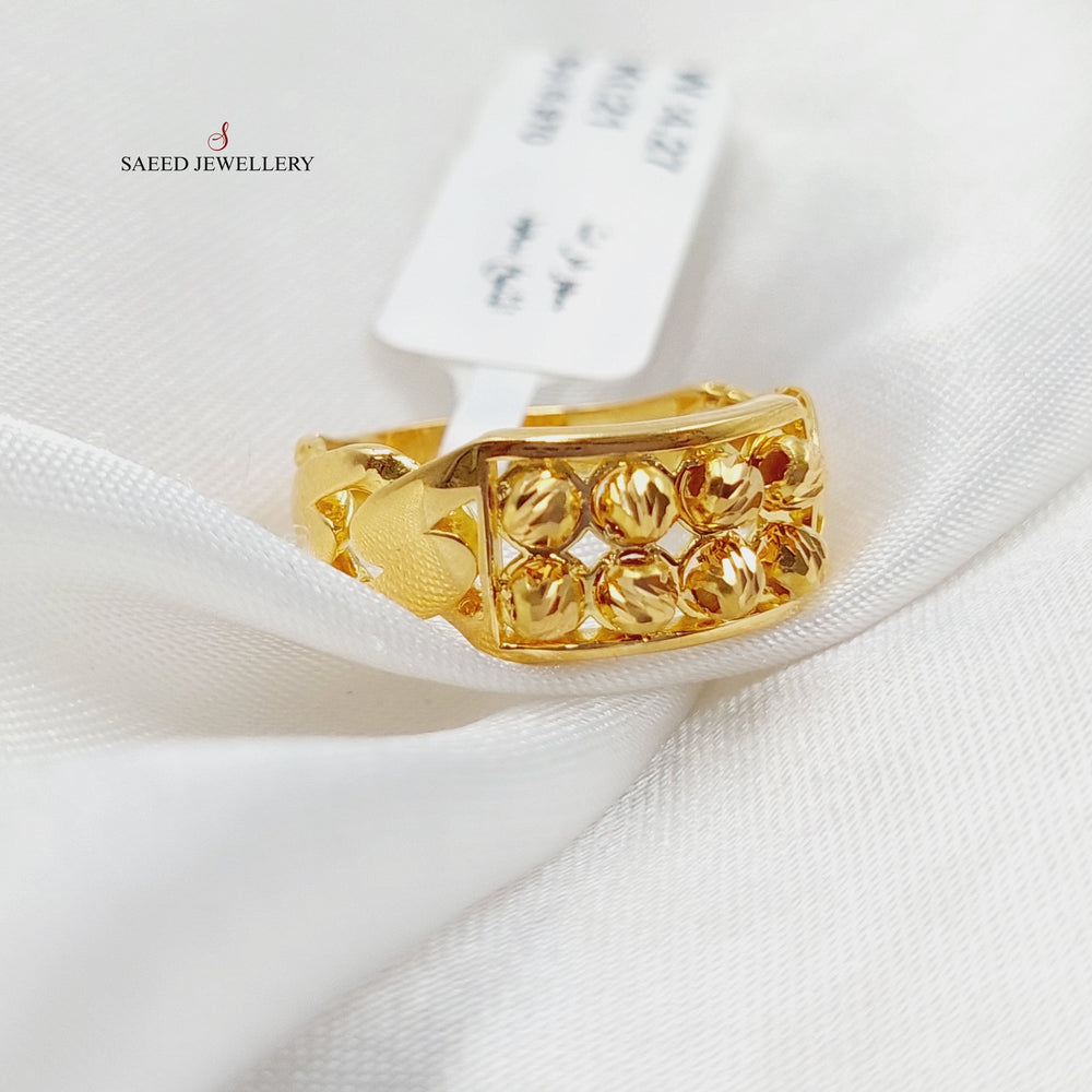 21K Gold Balls Ring by Saeed Jewelry - Image 2