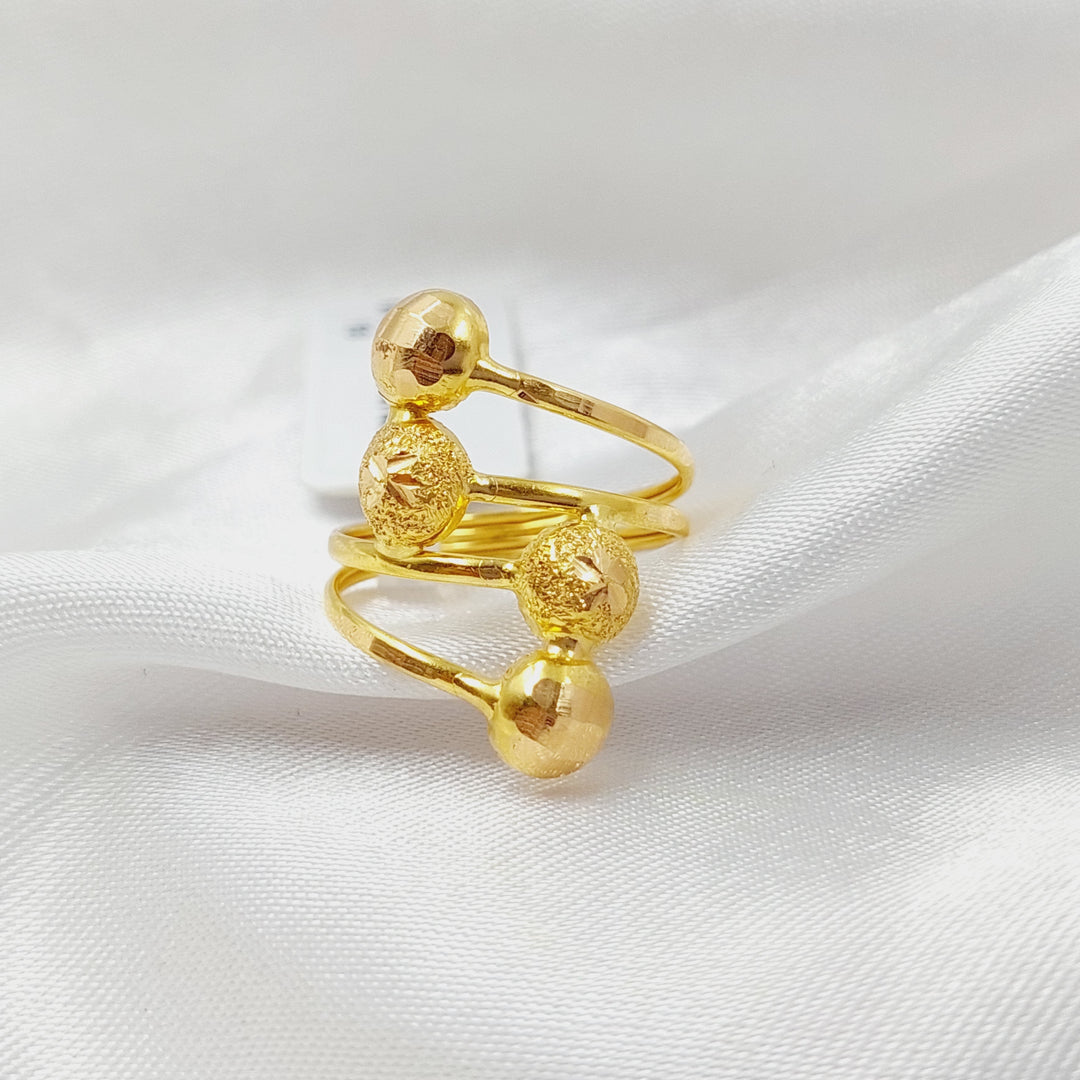 21K Gold Balls Ring by Saeed Jewelry - Image 2