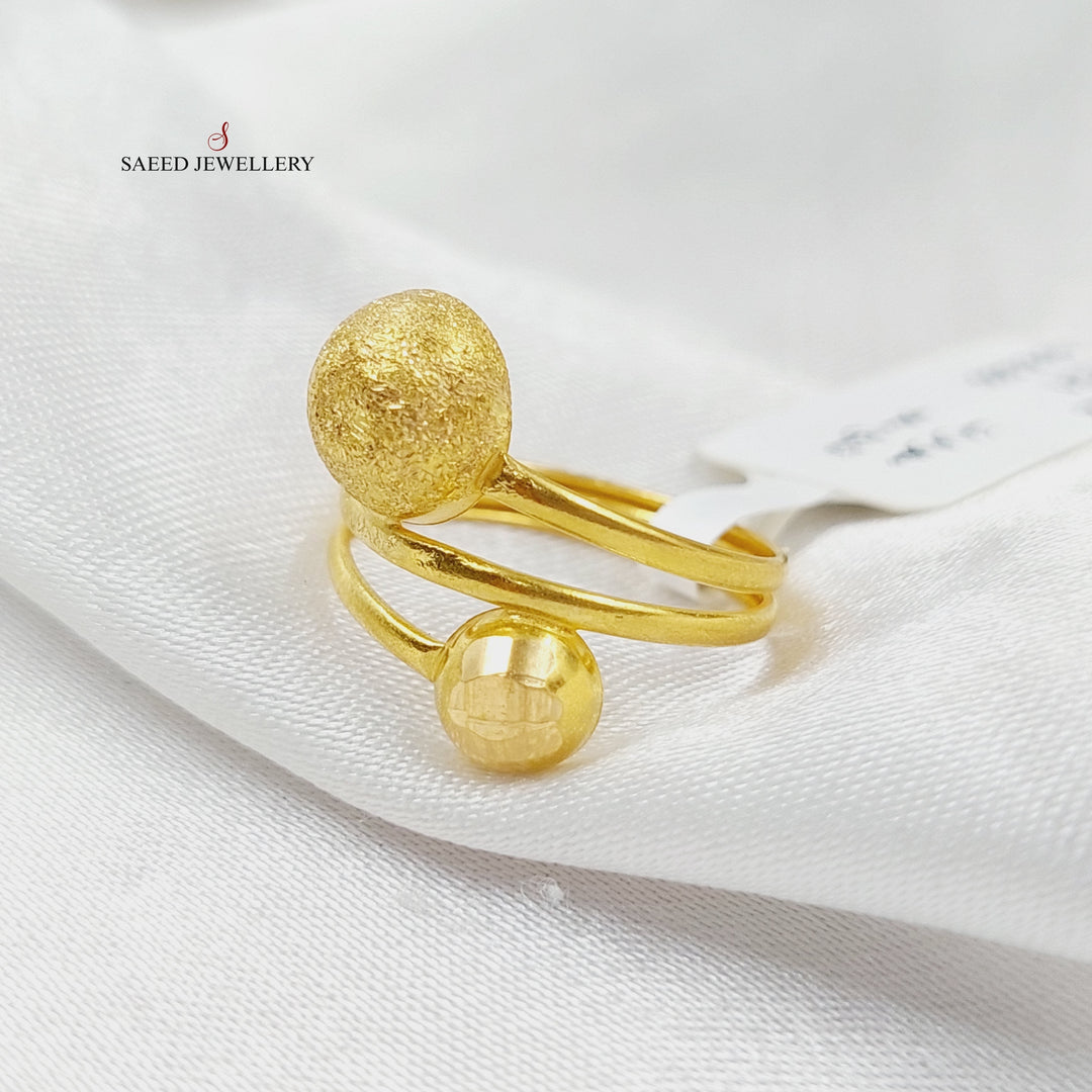 21K Gold Balls Ring by Saeed Jewelry - Image 1