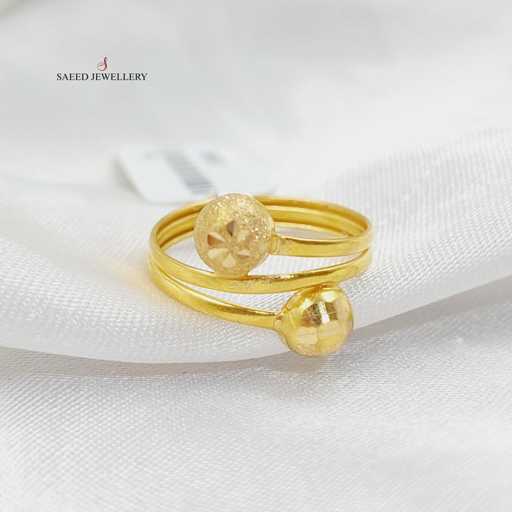 21K Gold Balls Ring by Saeed Jewelry - Image 2